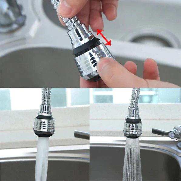 0567a Flexible 360 Degree Stainless Steel Faucet Turbo Flex Sprayer Water Extender for Easy Clean Sink Water Saving Extension Jet Stream Spray Setting Faucet for Kitchen/Bathroom 0567a Flexible 360 Degree Stainless Steel Faucet Turbo Flex Sprayer Water Extender for Easy Clean Sink Water Saving Extension Jet Stream Spray Setting Faucet for Kitchen/Bathroom
